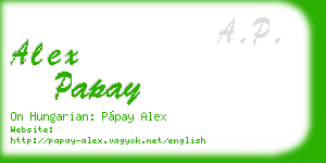 alex papay business card
